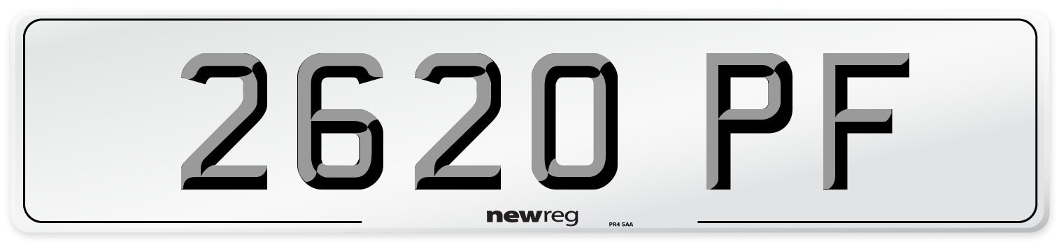 2620 PF Number Plate from New Reg